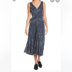 Vince Midi Velvet Sleeveless Dress